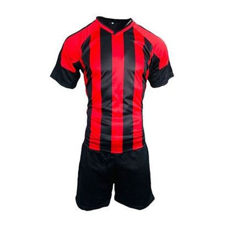 Soccer Kit with Goalkeeper Set & Kit Bag - Football Team of 15 - Red/Black